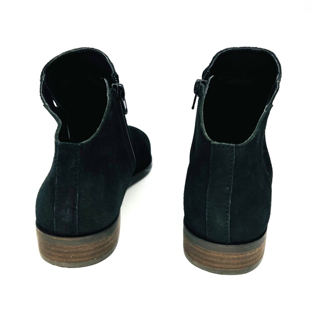 Lucky Brand Jakeela Ankle Booties Black Suede Leather Size 8.5 - Picture 5 of 13